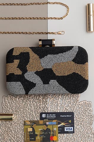 THE TAN CLAN Patcher Hand Embroidered Clutch 