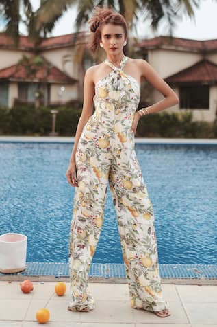 The Long iLand Lime Print Jumpsuit 