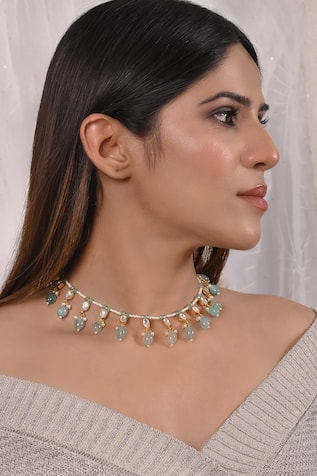 Shlok Jewels Stone Embellished Necklace 