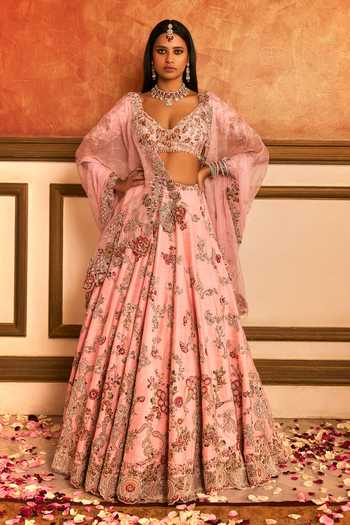 Dolly J Floral Embroidered Bridal Lehenga Set 