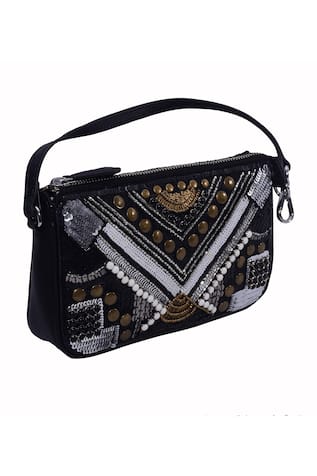 JASBIR GILL Sequin Embellished Wristlet Bag 