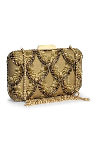 JASBIR GILL Scallop Embroidered Clutch 