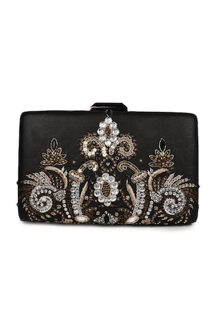 JASBIR GILL Zardozi Embroidered Clutch 