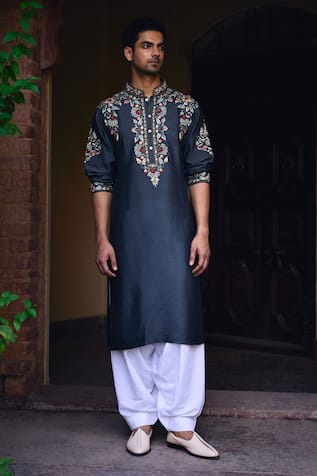 Ankit V Kapoor Asirgarh Floral Embroidered Kurta & Salwar Set 