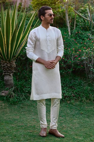 Ankit V Kapoor Pintuck Kurta & Churidar Set 