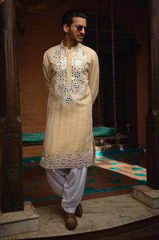 Ankit V Kapoor Juna Mahal Mirror Work Kurta & Salwar Set 