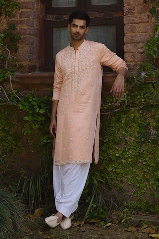 Ankit V Kapoor Rambagh Embroidered Kurta & Salwar Set 