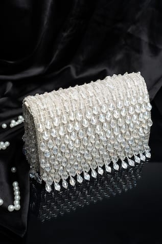 Nayaab by Sonia Mini Kasse Midnight Sparkle Crystal Box Clutch 