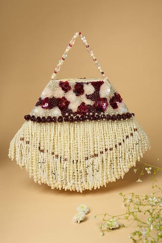 Clutch'D Pearl Embellished Bag 