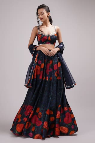 Breathe by Aakanksha Singh Linnea Flower Print Lehenga Set 