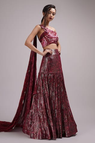 Breathe by Aakanksha Singh Manuka Embroidered Blouse & Lehenga Set 