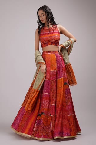 Breathe by Aakanksha Singh Eliza Print Lehenga Set 