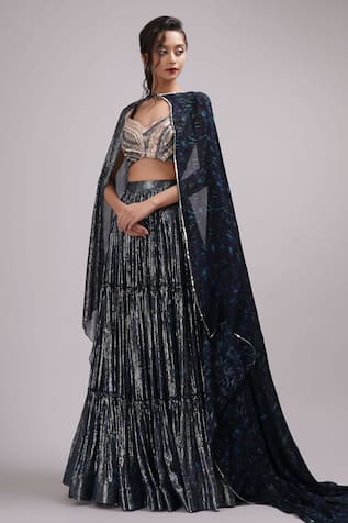 Breathe by Aakanksha Singh Liliosa Embellished Lehenga Cape Set 