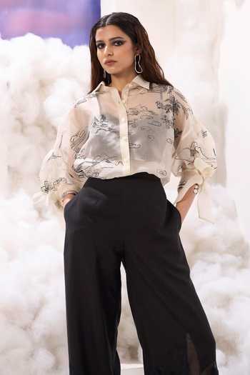 Sahil Kochhar Olivia Floral Applique Pant 