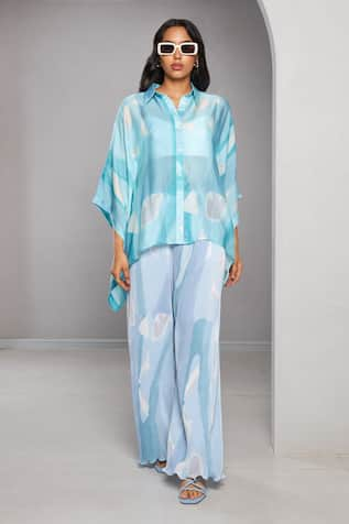 Vedika M Abstract Print Kaftan & Pant Set 