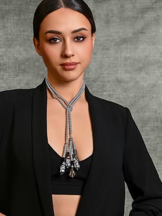 Beauteous Beaded Scarf Necklace 