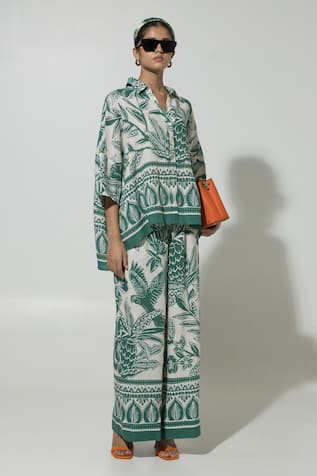 Sobariko Cordelia Printed Shirt & Pant Co-ord Set 