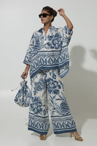 Sobariko Cordelia Printed Shirt & Pant Set 