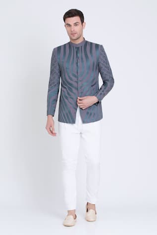 Arun Verma Persian Bloom Resham Embroidered Bundi 