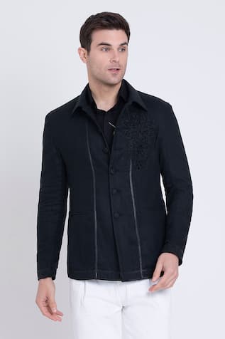 Arun Verma Geometric Resham Embroidered Jacket 