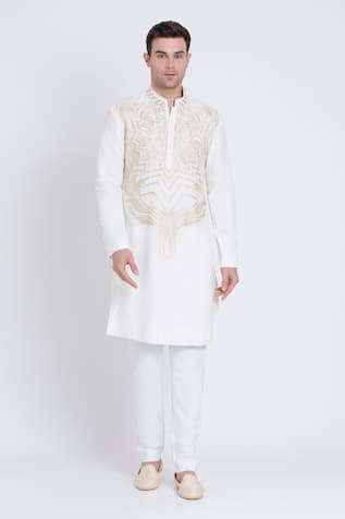Arun Verma Resham Embroidered Kurta With Pant 