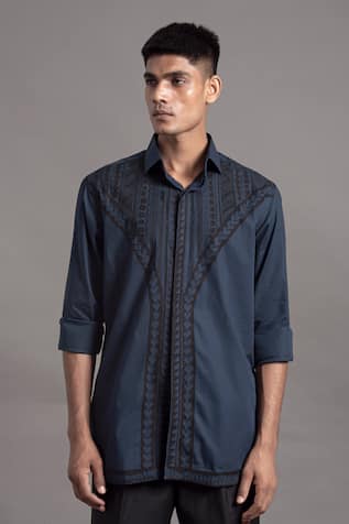 Arun Verma Applique Embellished Shirt 