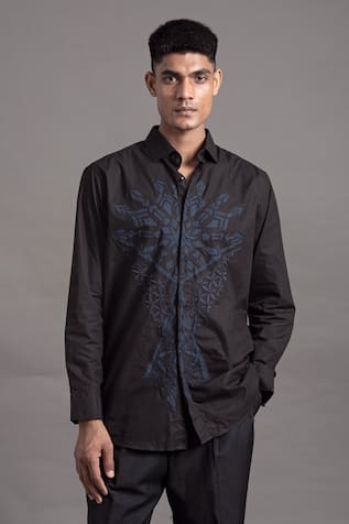 Arun Verma Resham Detailed Cotton Shirt 