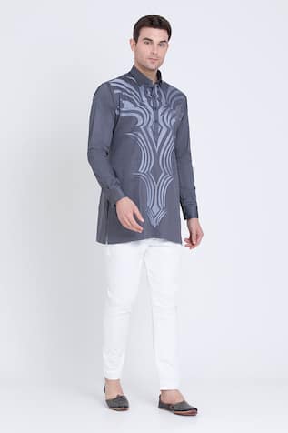 Arun Verma Resham Embroidered Shirt 