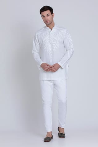 Arun verma Cotton Satin Embroidered Shirt 