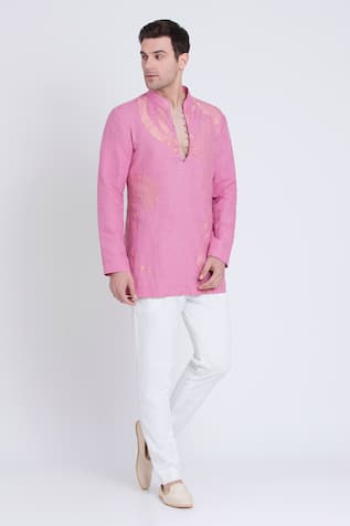 Arun verma Geometric Applique Work Kurta With Pant 