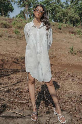 Akashi Clothing Panelled Shirt Dress 