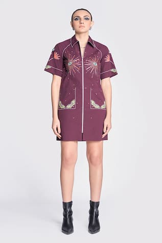 Shahin Mannan I Can Fly Raglan Sleeves Dress 