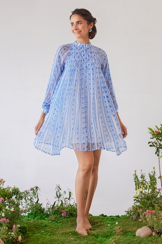 Baise Gaba Ika Floral Print Chiffon Dress