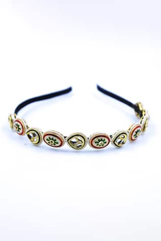 Oval Drop Brooch Hairband 