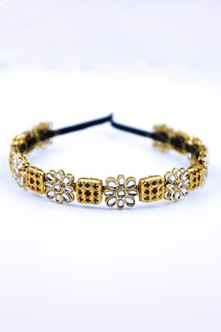 Floral & Geometric Carved Hairband 