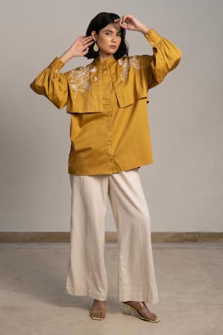 ORIGANI Double Layered Oversized Shirt 