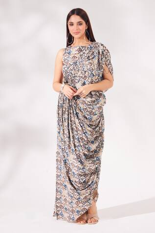 Chaashni by Maansi and Ketan Ikat Print Dress 