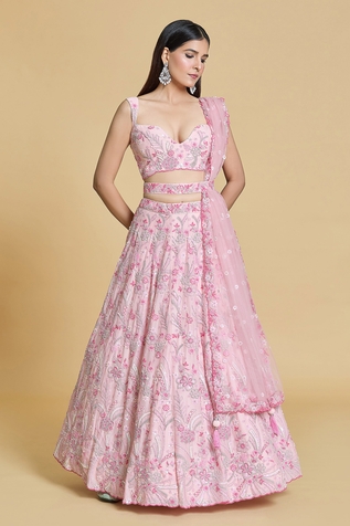 Samyukta Singhania Floral Embroidered Lehenga Set