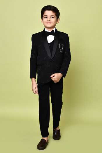 Petite Pomme Thread Embroidered Suit Set 
