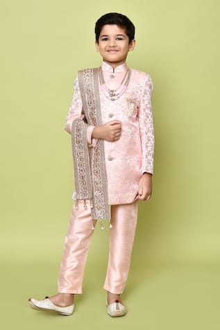 Samyukta Singhania Flower Woven Sherwani Set 