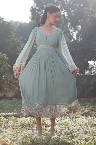 SUMMER BY PRIYANKA GUPTA Gardenia Cutwork Embroidered Dress