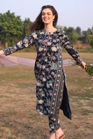 SUMMER BY PRIYANKA GUPTA Gardenia Printed Kurta Set 