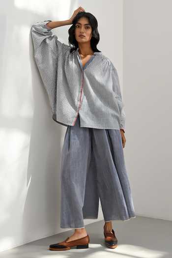 Payal Pratap Taranto Solid Wide-Legged Pant 