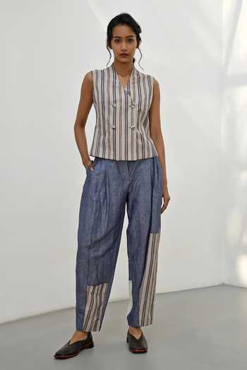 Payal Pratap Petra Carrot Patchwork Printed Baggy Pant 