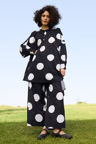 RAAS LIFE Bummer Polka Print Tunic With Pant 