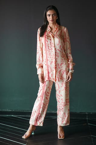 Shachi Sood Floral Print Shirt & Pant Set 