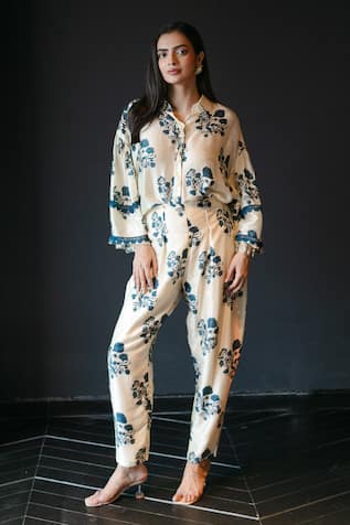 Shachi Sood Floral Print Shirt & Pant Set 