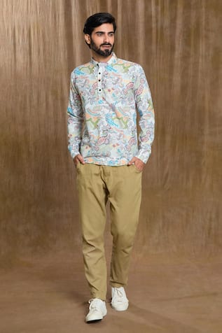 Arihant Rai Sinha Abstract Floral Print Shirt 