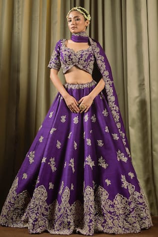 Pallavi Poddar Geeta Zardozi Embroidered Lehenga Set 