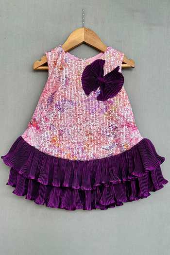 Label Neeti Printed Sequin Embroidered Dress 